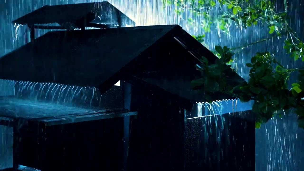 Lluvia Intensa y Truenos en Techo Metálico 🌧️ Sueño Profundo al Instante, Adiós Estrés