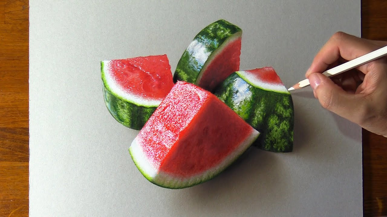 Drawing Watermelon Slices 🍉