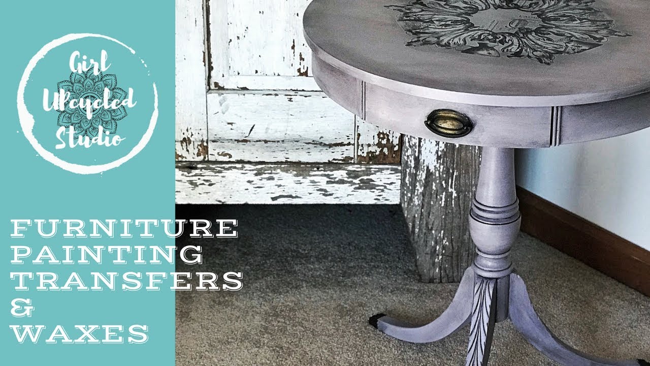 DIY Furniture Painting, Transfers & wax blending