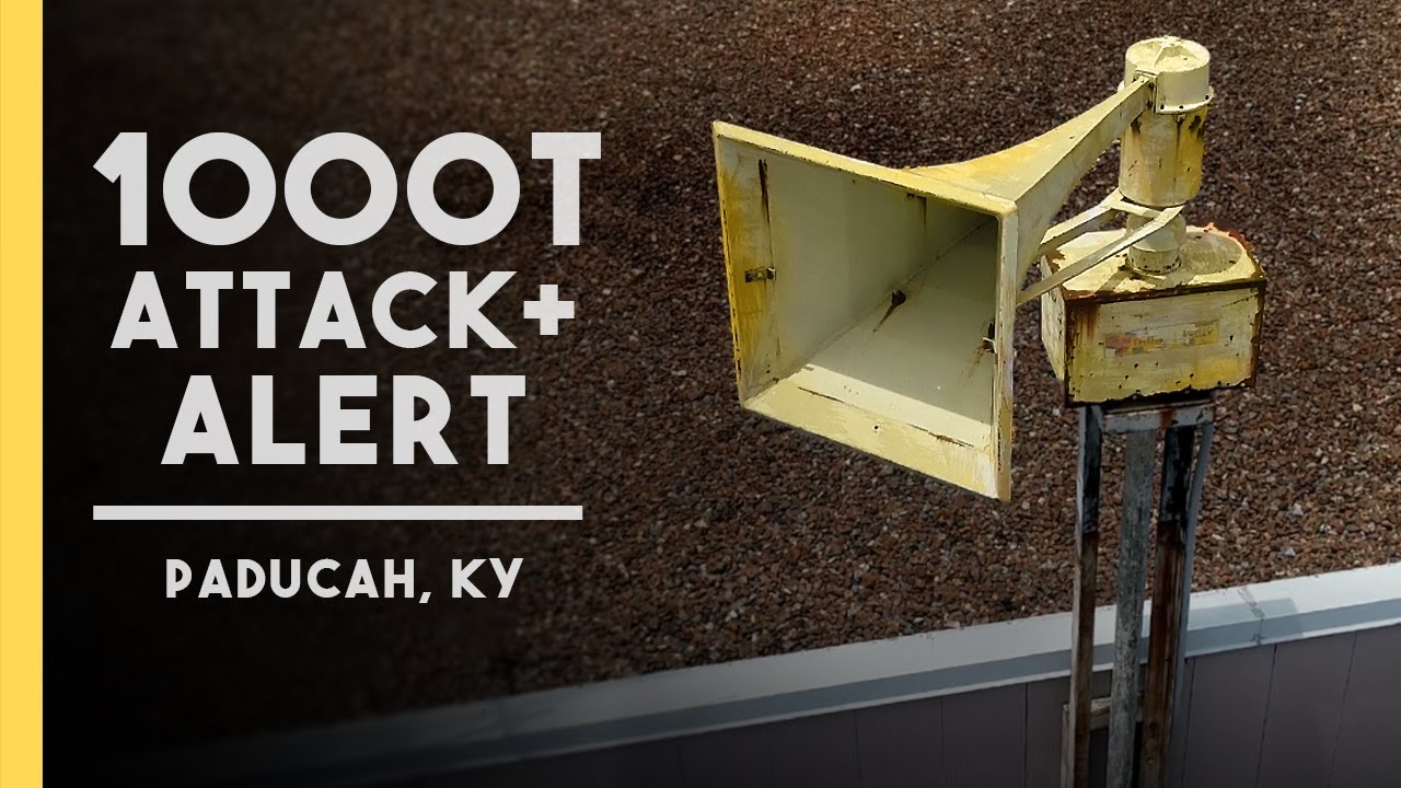 Federal Signal Thunderbolt 1000T | Attack & Alert | Paducah, KY (McCracken Co.Tornado Siren Test)