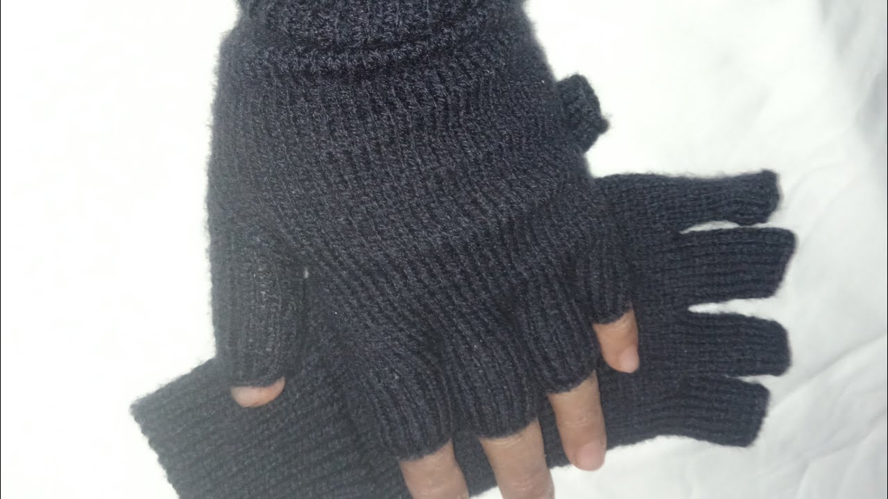 Knitted gloves without fingers🙌👐 قفازات #تريكو بدون أصابع
