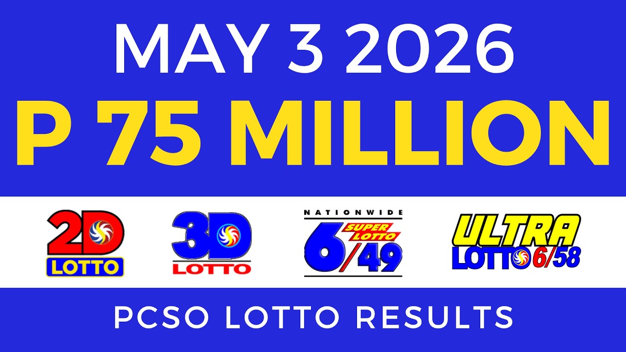 Lotto Result May 3 2026 9PM PCSO