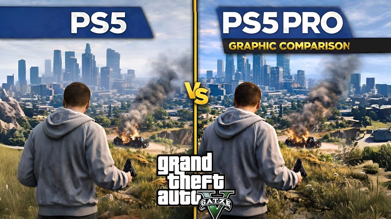 Ps5 Slim vs Ps5 Pro Game Comparison | Gta 5 Graphic Comparison Ps5 vs Ps5 Pro | Graphics Comparison