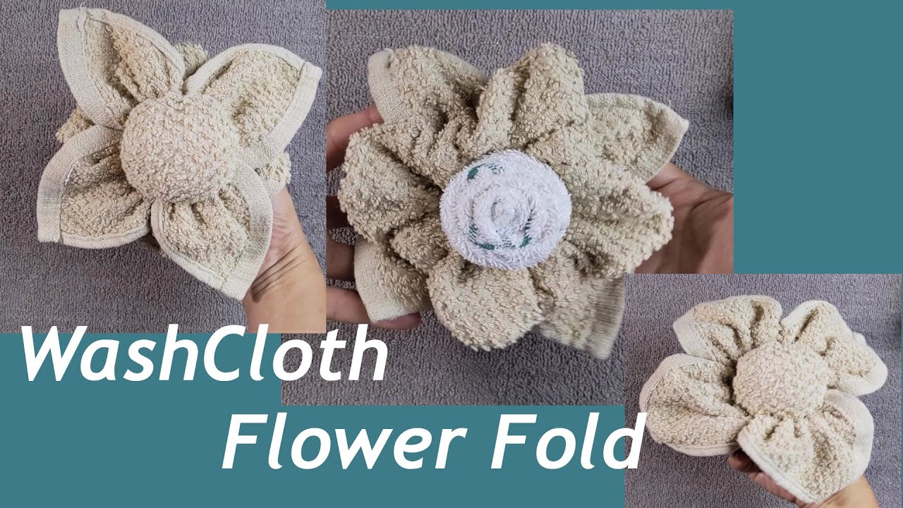 Washcloth flower fold #towelflower