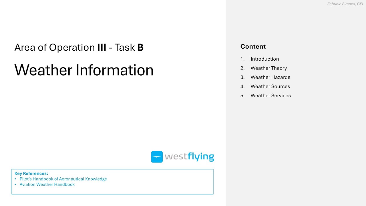 Learn to Fly: WEATHER INFORMATION