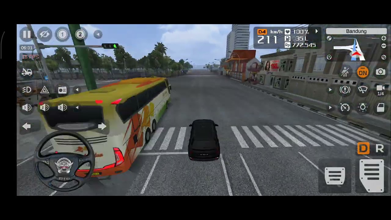 Driving Hyundai creata in bus simulator Indonesia