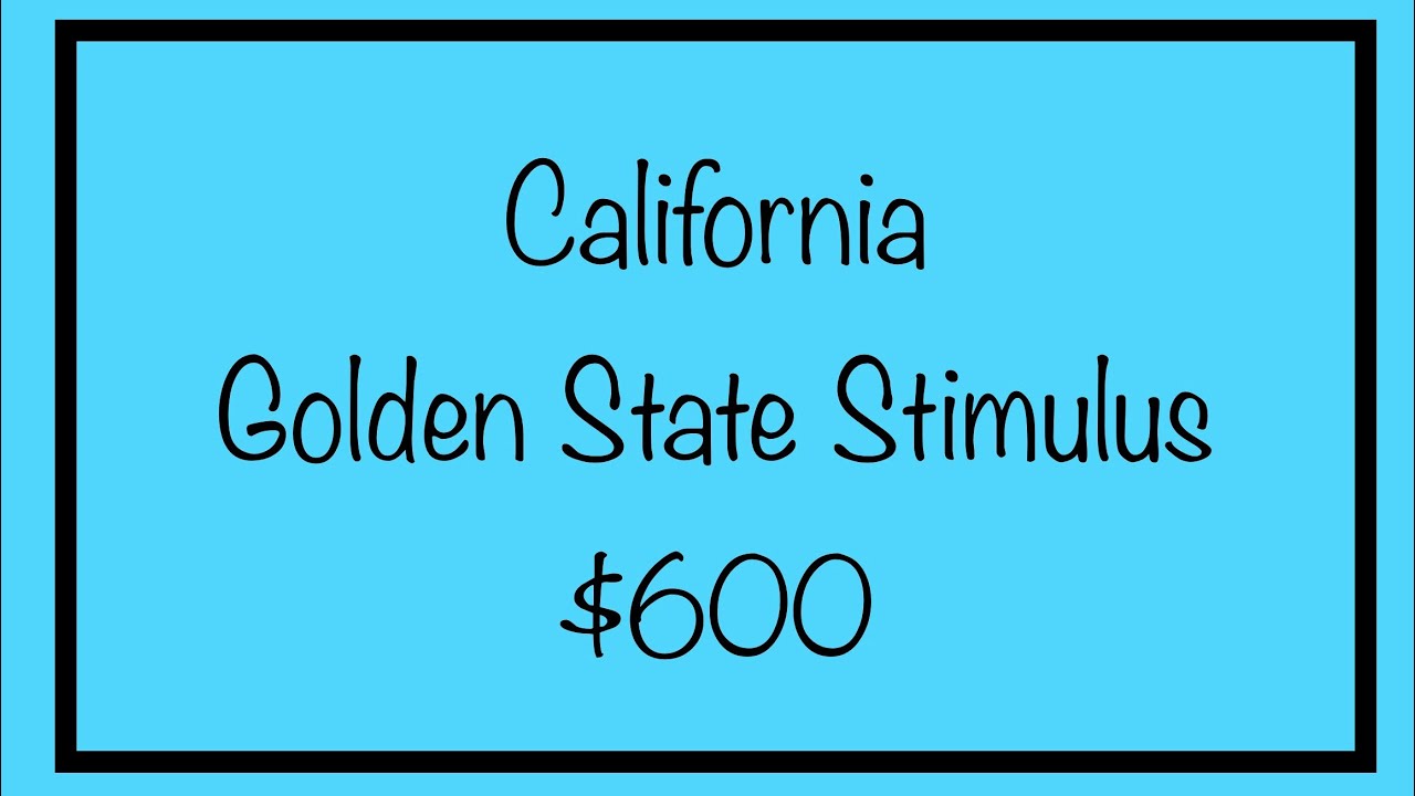 California Golden State Stimulus Update #Shorts