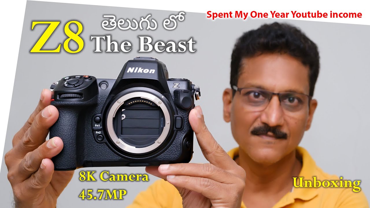 Nikon Z8 Mirrorless 8K Camera The Beast 😱 Unboxing and Overview in Telugu...