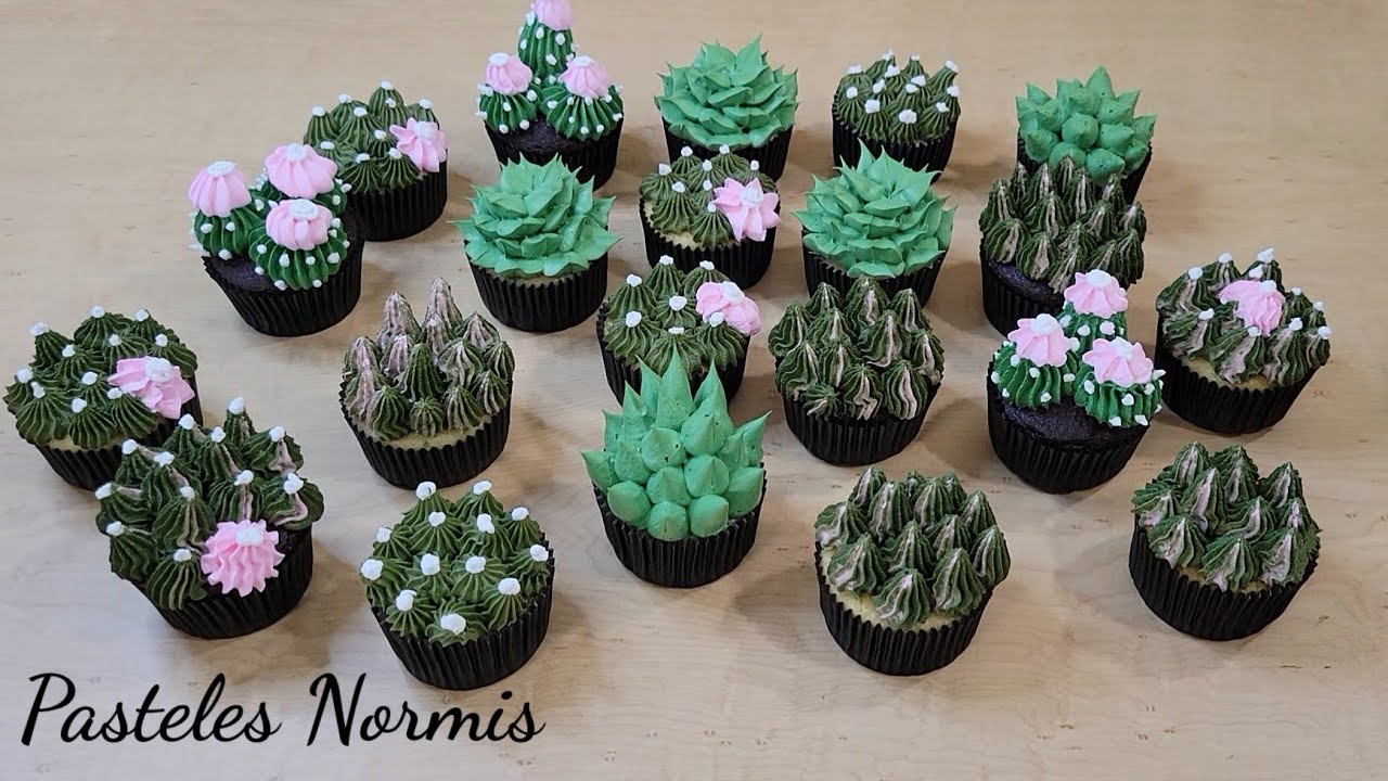 CUPCAKES DE SUCULENTAS EN CHANTILLY