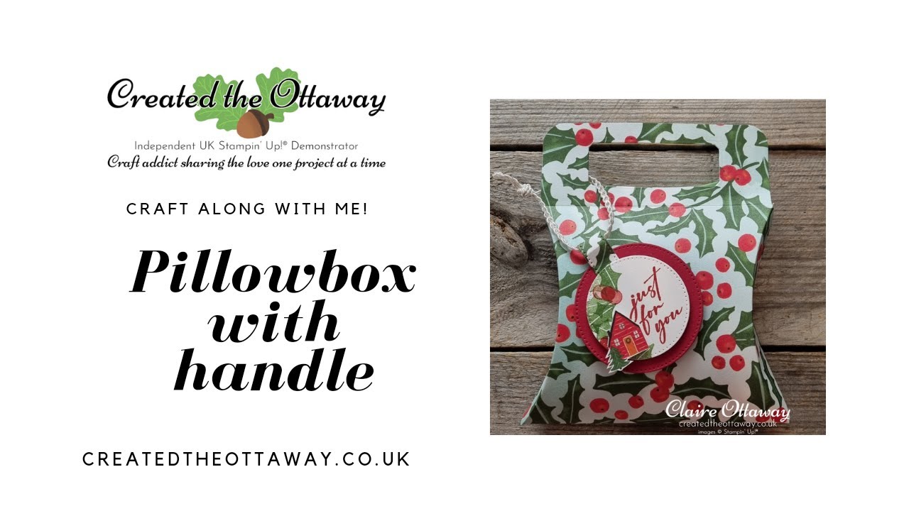Pillow box with handle tutorial @createdtheottaway