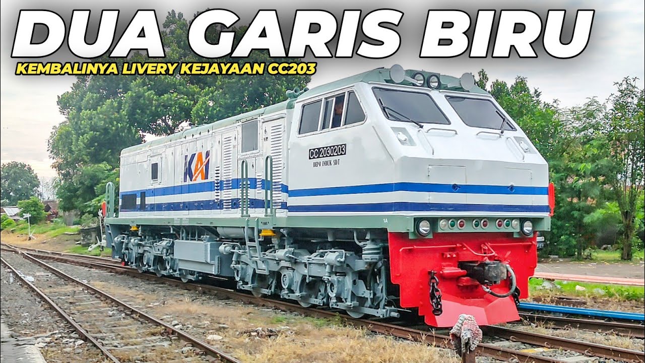 KEMBALINYA LIVERY KEJAYAAN CC203 DUA GARIS BIRU!! Uji Beban CC203 02 03 Lempuyangan - Purwosari PP