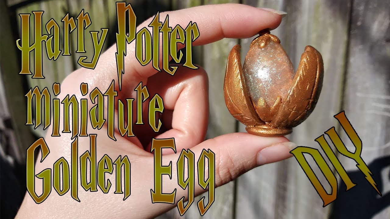 DIY Harry Potter Miniature - The Golden Egg - Polymer clay and Resin