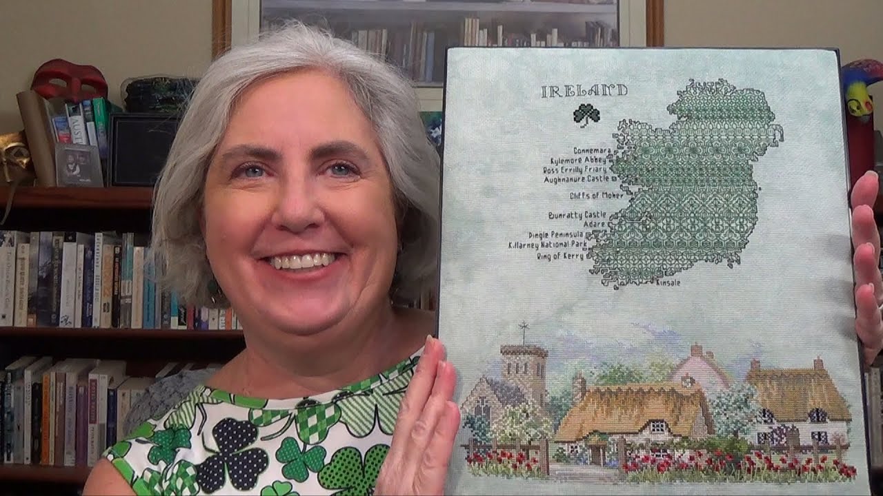 Flosstube #16 - Pushing My Luck...Of The Irish - Ireland Cross-Stitch Finishes & Granada Spain WIPs