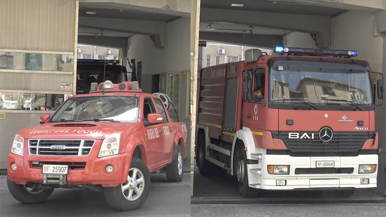 Squadra Boschiva Vigili del Fuoco Messina in sirena