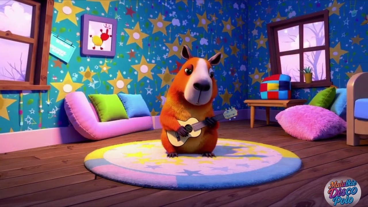 🎵 Trzy Kapibary- Piosenka dla dzieci 🎶Pozytywna i taneczna ! Muzyka dla dzieci 2025 Kapibara Ruda