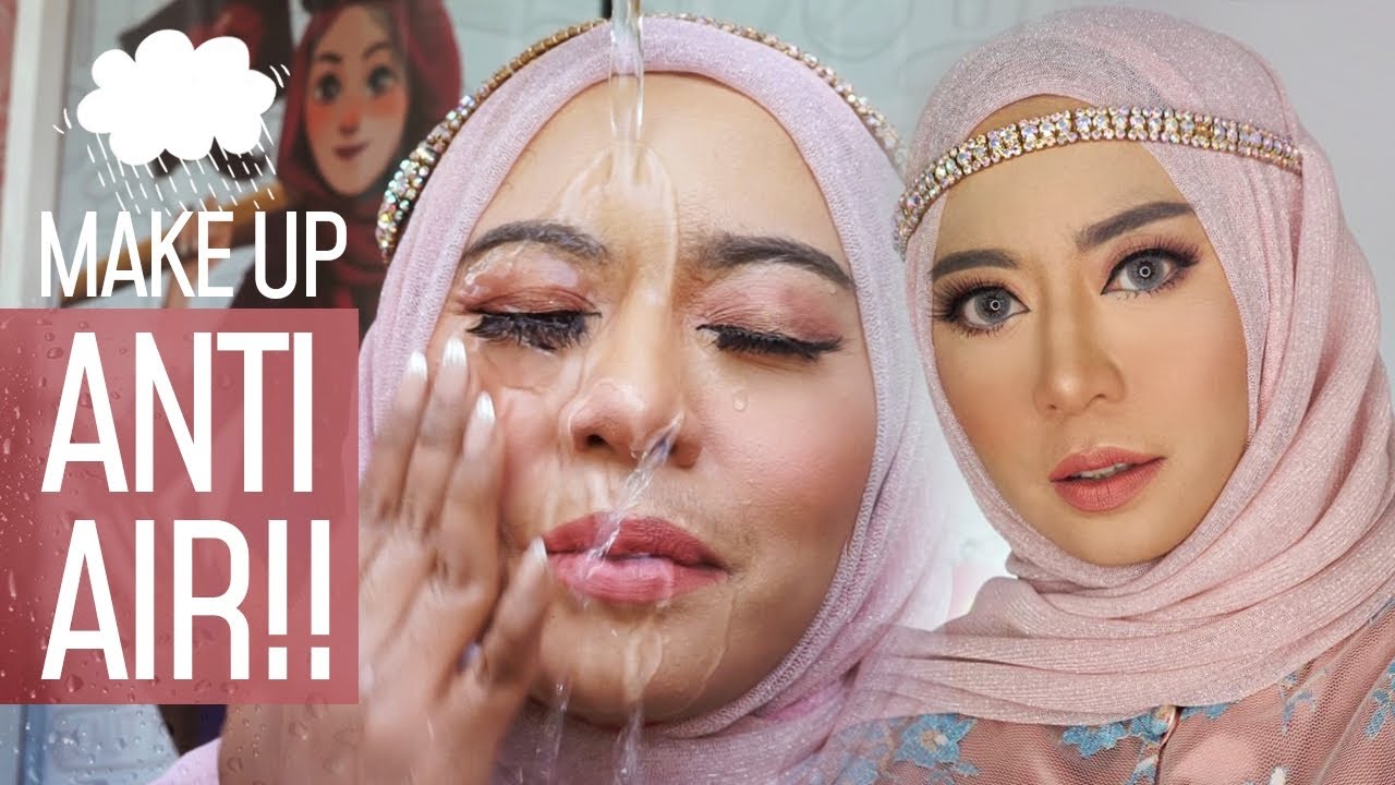 TUTORIAL MAKEUP WATERPROOF! DISIRAM AIR NGGAK LUNTUR?! MAKEUP DRUGSTORE COCOK UNTUK WISUDA
