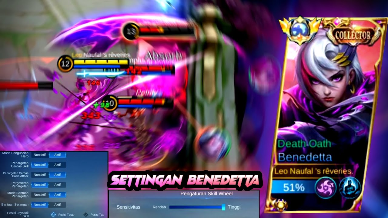 TOP GLOBAL BENEDETTA | SETTINGAN BENEDETTA | MAKE SET INI AUTO FASTHAND | Mobile Legends