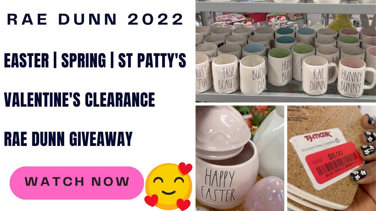 Rae Dunn 2022 Easter 🐰, Spring 🌼, St Patrick's day ☘️- Rae Dunn Valentine's decor clearance sale