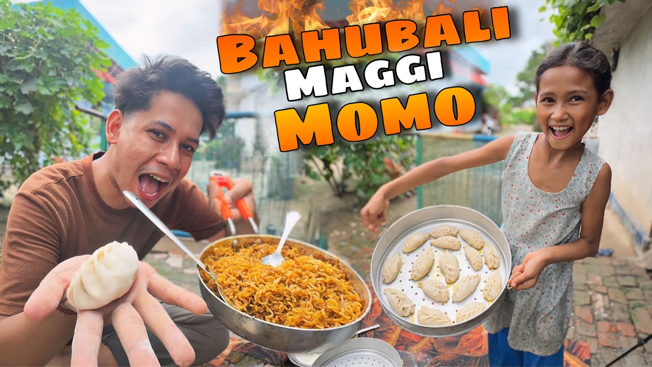 Making Bahubali Maggi Wale Momo 😂