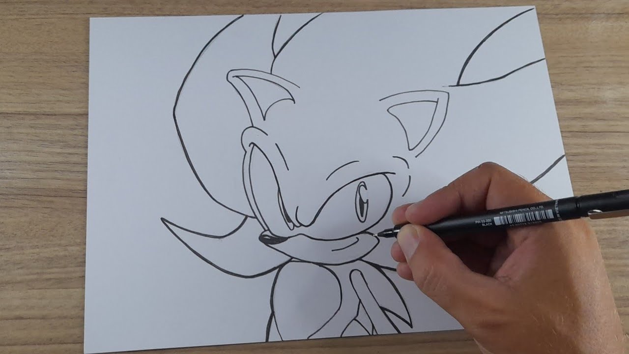 COMO DESENHAR O SUPER SONIC