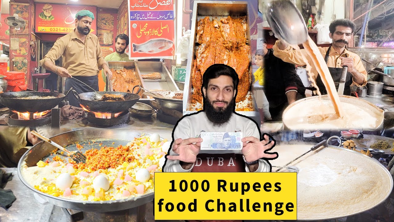 1000 food Challenge in Pakistan winter food | Food Street in Lahore | Al Ghousia fish fry |