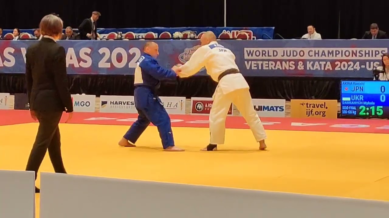 2024年ラスベガス世界ベテランズ柔道選手権大会M6 66キロ級準決勝 Semi 　DANKANYCH.Mykola（UKR）戦 Las Vegas Judo World Veterans 2024