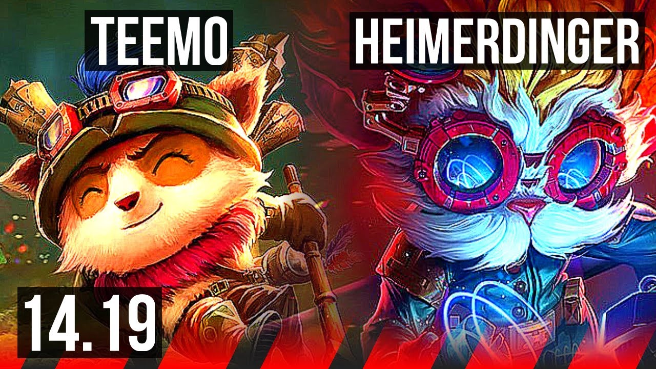 TEEMO vs HEIMERDINGER (TOP) | 4/1/10, 600+ games | EUW Diamond | 14.19