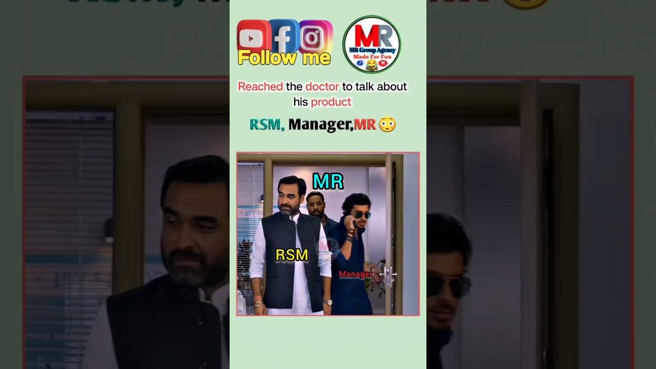 Medical Representative means | MR | Reached the Doctor to talk #memes  #medicalrepresentative