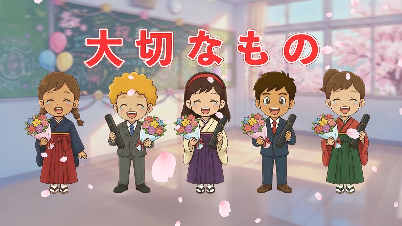 🌸大切なもの（歌詞付き）🎶卒業ソング2026年版　ひとりじゃない、心のつながりを忘れないで🤝