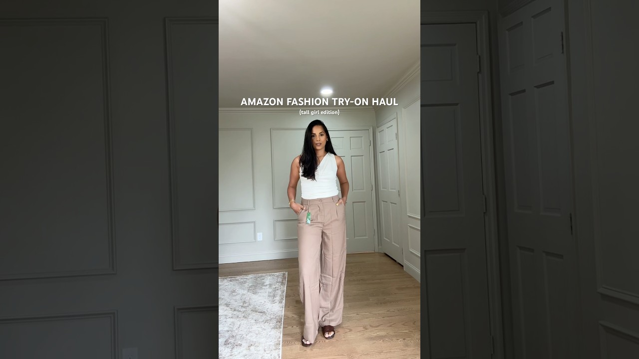 Amazon Fashion Try-On Haul - Pants Edition (tall girl friendly)
