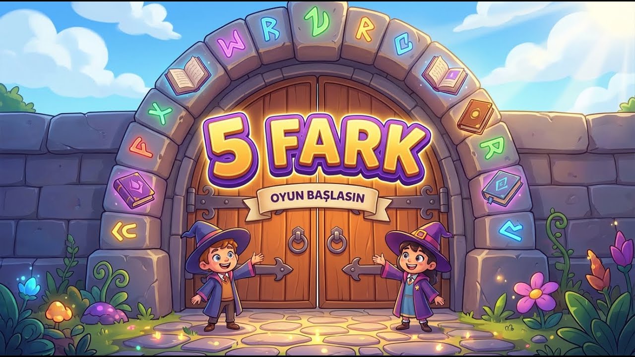 🗝️ Sihirli Odada 5 Farkı Bul! 🕵️‍♀️ Zeka Geliştirici Oyun