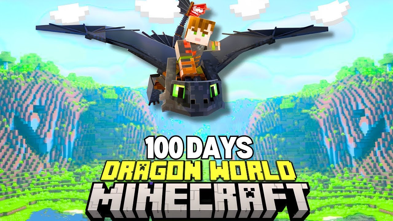 I Survived 100 DAYS in a HIDDEN WORLD OF DRAGONS in MINECRAFT