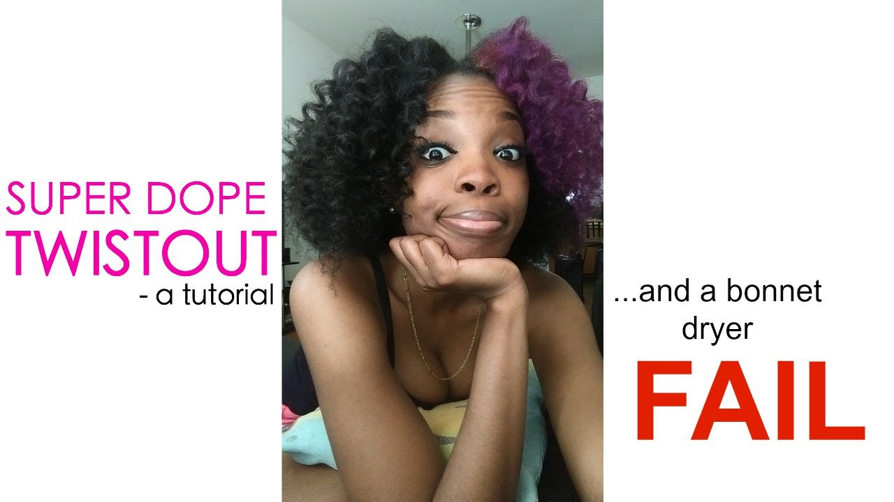 4C Natural Hair | Twistout ...And a bonnet dryer FAIL
