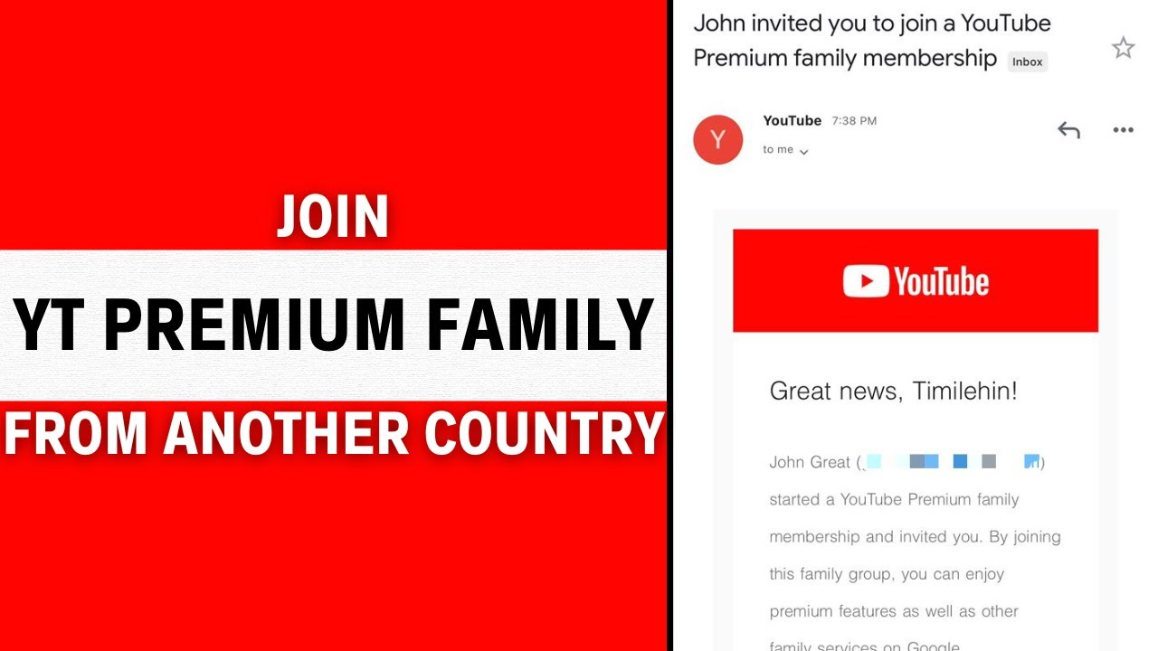 How to Join YouTube Premium Family From Another Country (Full Guide)