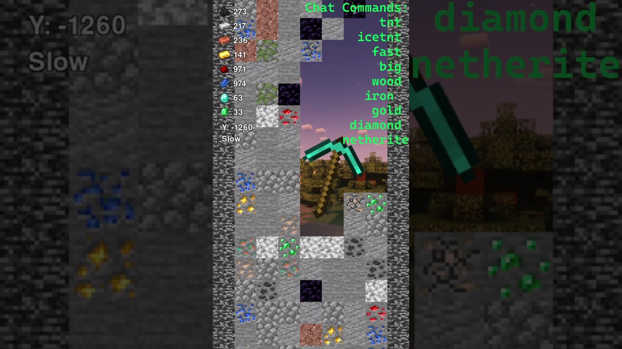 CHAT CONTROL | FALLING PICKAXE #minecraft