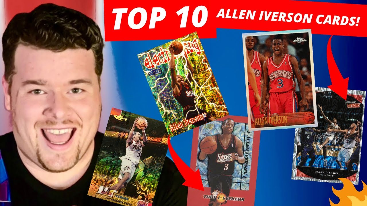 TOP 10 ALLEN IVERSON Cards from the 90s! | Rare & Valuable Allen Iverson Cards [ E 330 ]