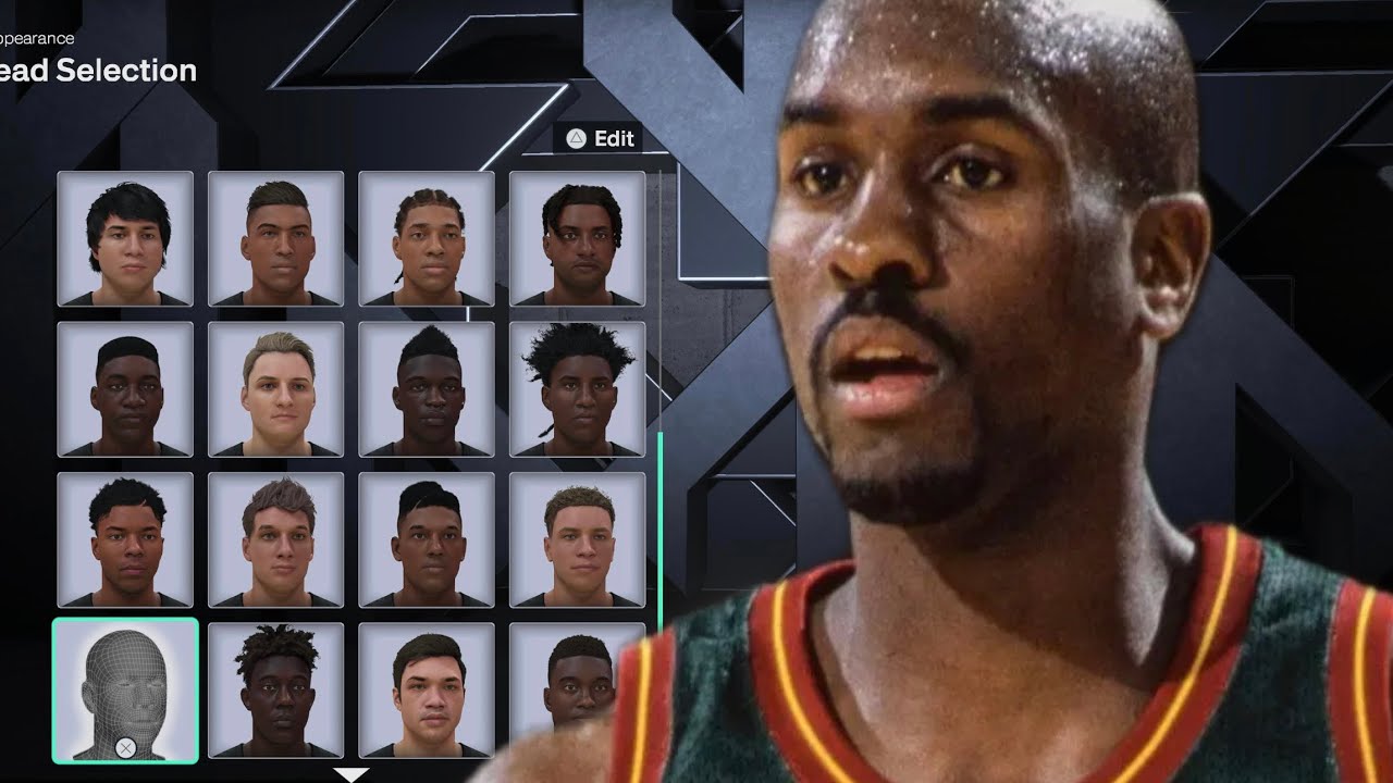 Gary Payton Face Creation NBA 2K26