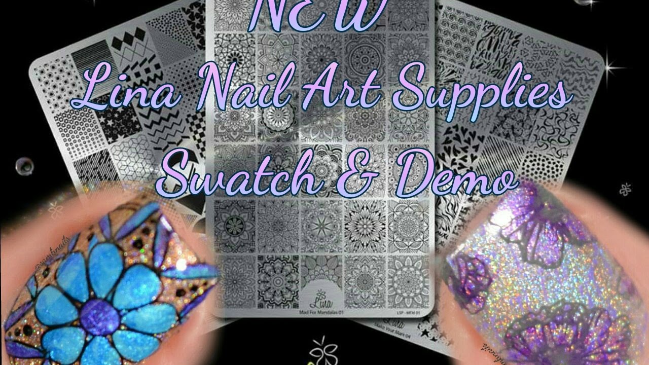 NEW Lina Nail Art Supplies Stamping Plates | Swatch & Demo