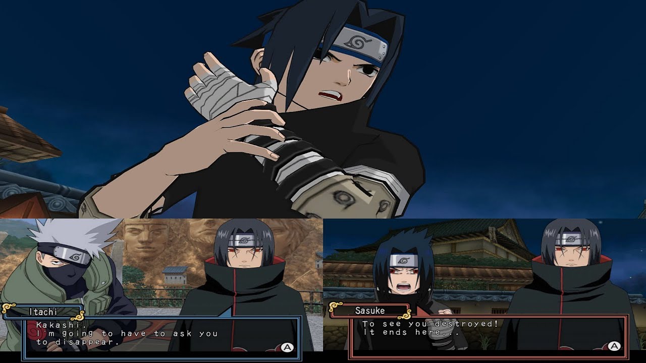 Naruto Clash of Ninja Revolution Walkthrough Part 7 Kakashi Sasuke vs Itachi Gameplay 1080p 60 FPS