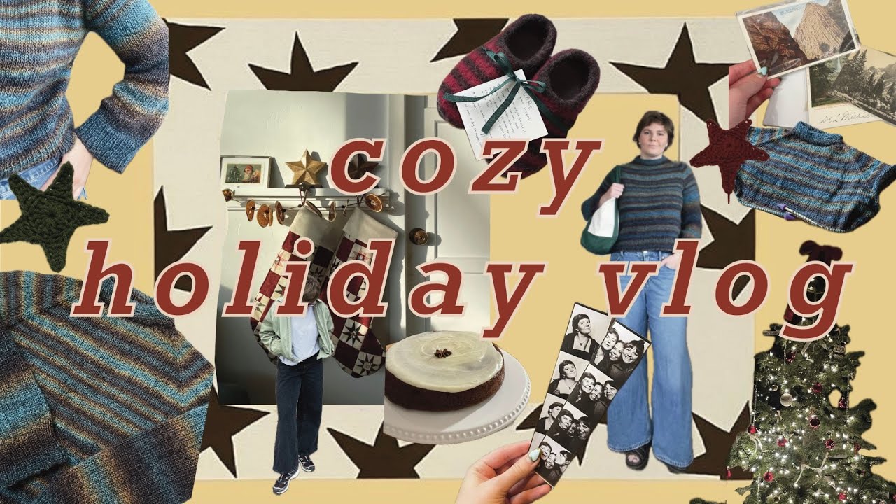 Knit a Sweater with me During the Holidays | Cozy Knitting Vlog