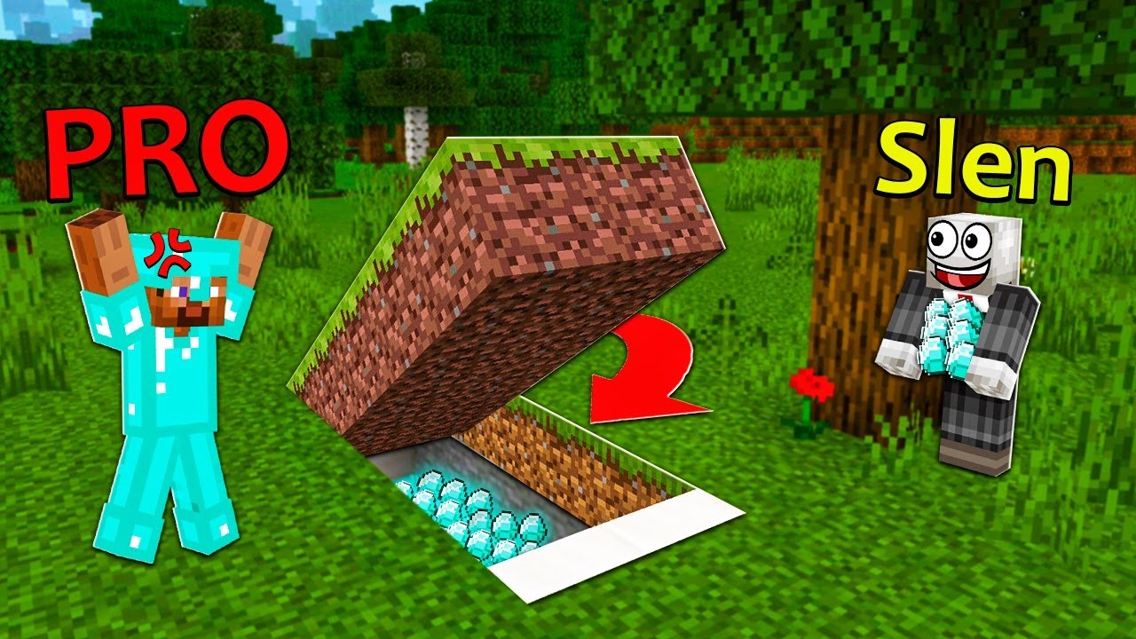 NẾU SLENDERMAN KHÁM PHÁ NHÀ DƯỚI LÒNG ĐẤT CÓ THANG MÁY CỦA PRO TRONG MCPE | Thử Thách SlenderMan