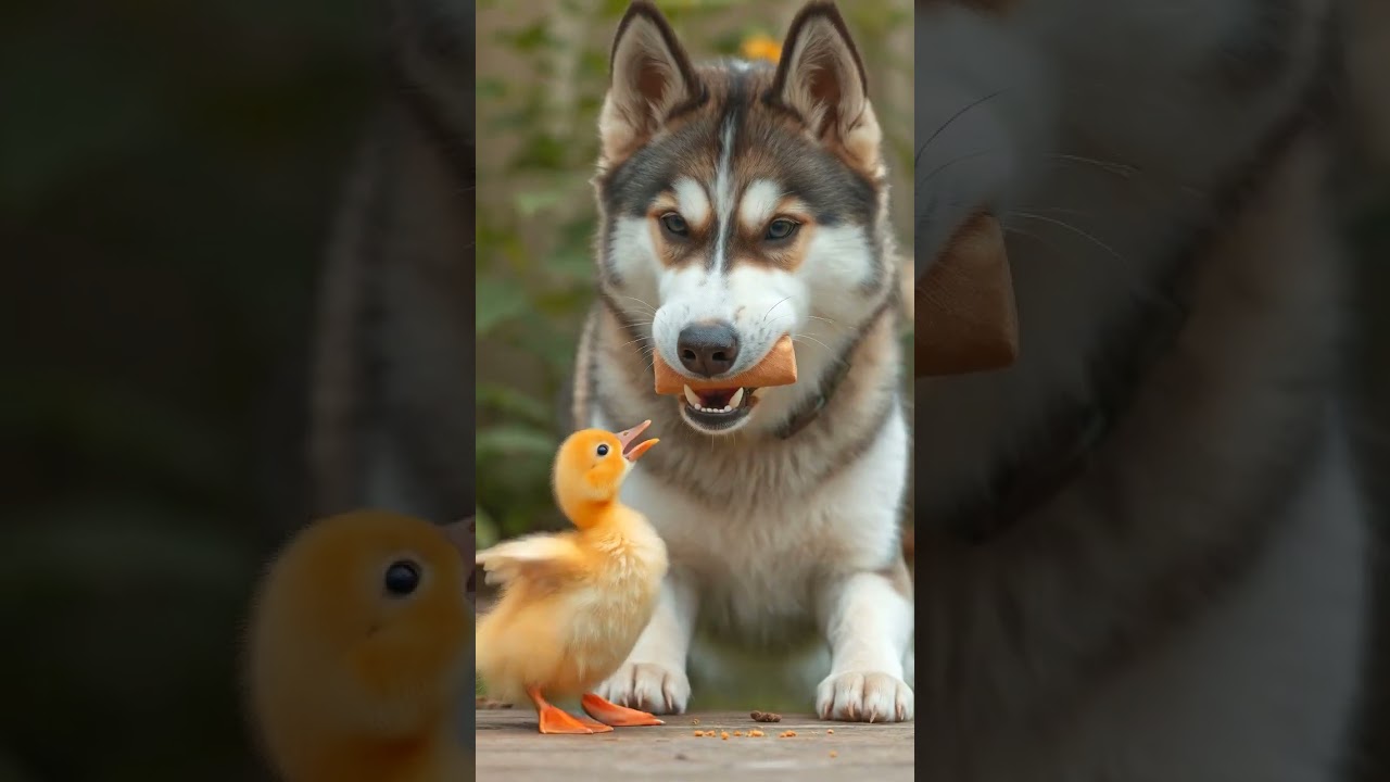 You Won&rsquo;t Believe What This Husky Did to Protect a Baby Duck 🥺🐥