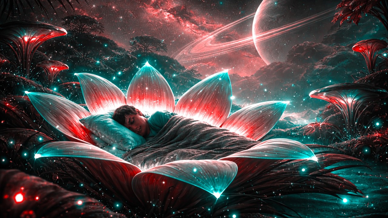 Sleeping in a Glowing Alien Flower - Deep Space Sleep Music