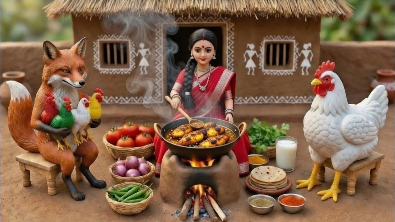 Miniature Doll Fish Curry Cooking ASMR 🐟 | Tiny Indian Village Kitchen Recipe