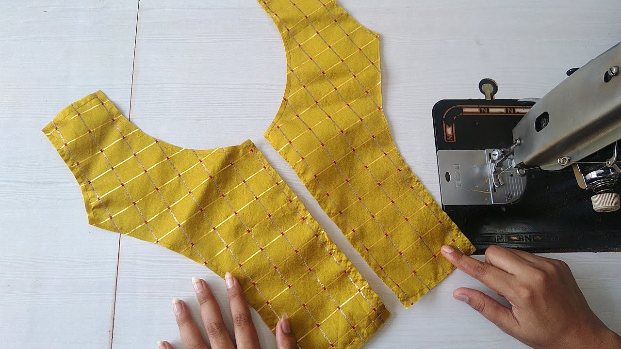 Boat Neck Blouse Design | Princess Cut Cutting & Stitching Front side Opening Blouse