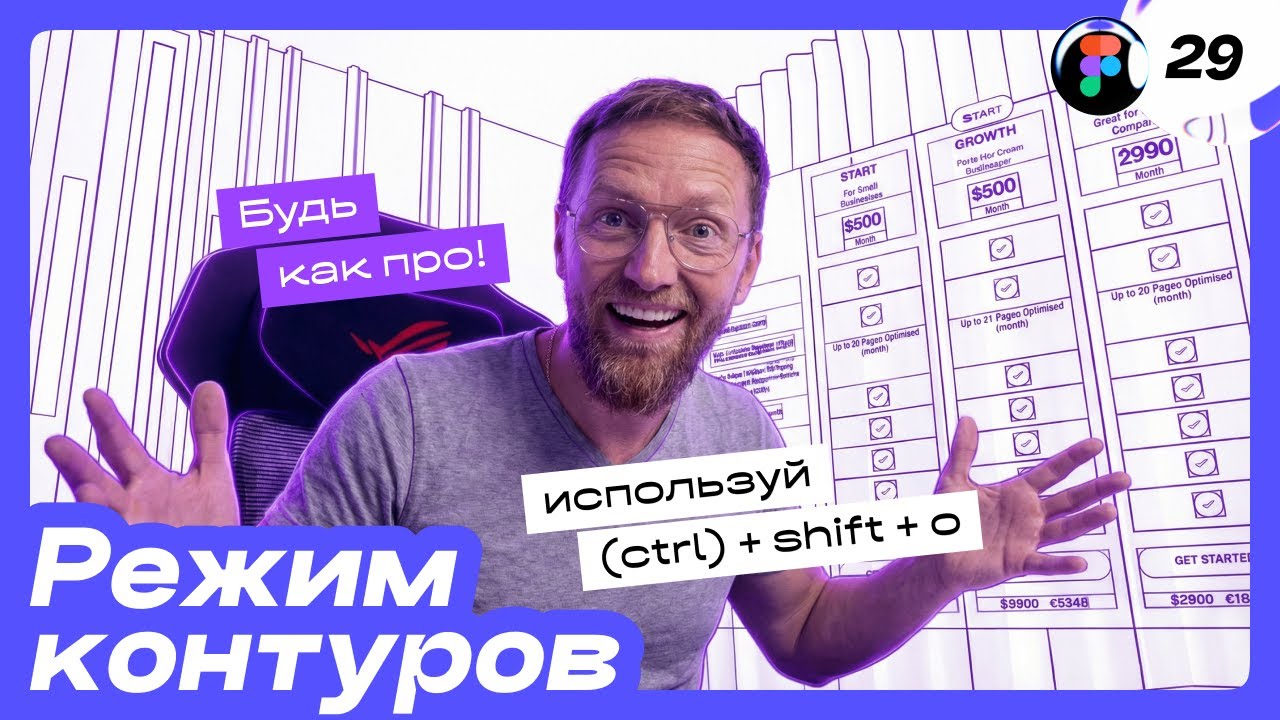 [29] 🔥 Режим контуров (outline) в Фигме. Компоненты, маски, выравнивания. Фигма с нуля