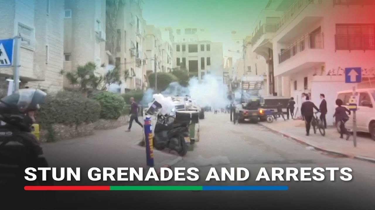 Stun grenades, arrests during clashes in Israeli Ultra-Orthodox city over army conscription efforts