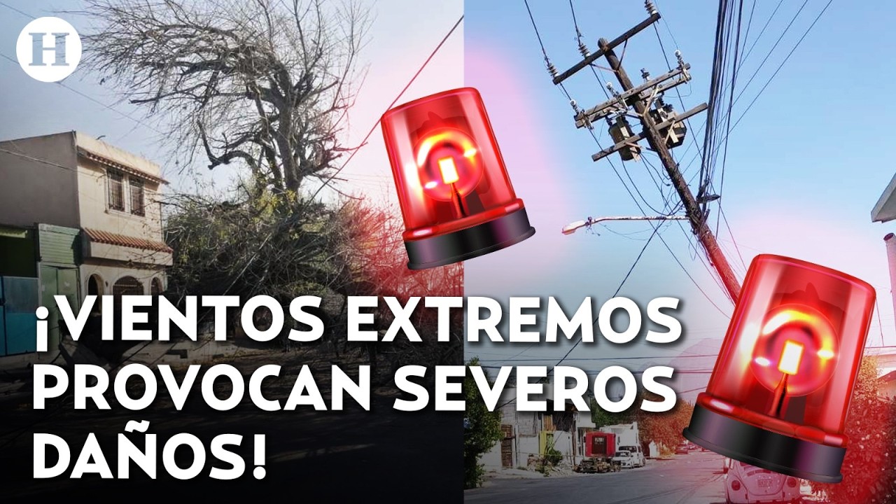 ¡El viento arrasó con todo! Frente frío 41 provoca ráfagas de hasta 100 km/h en Nuevo León