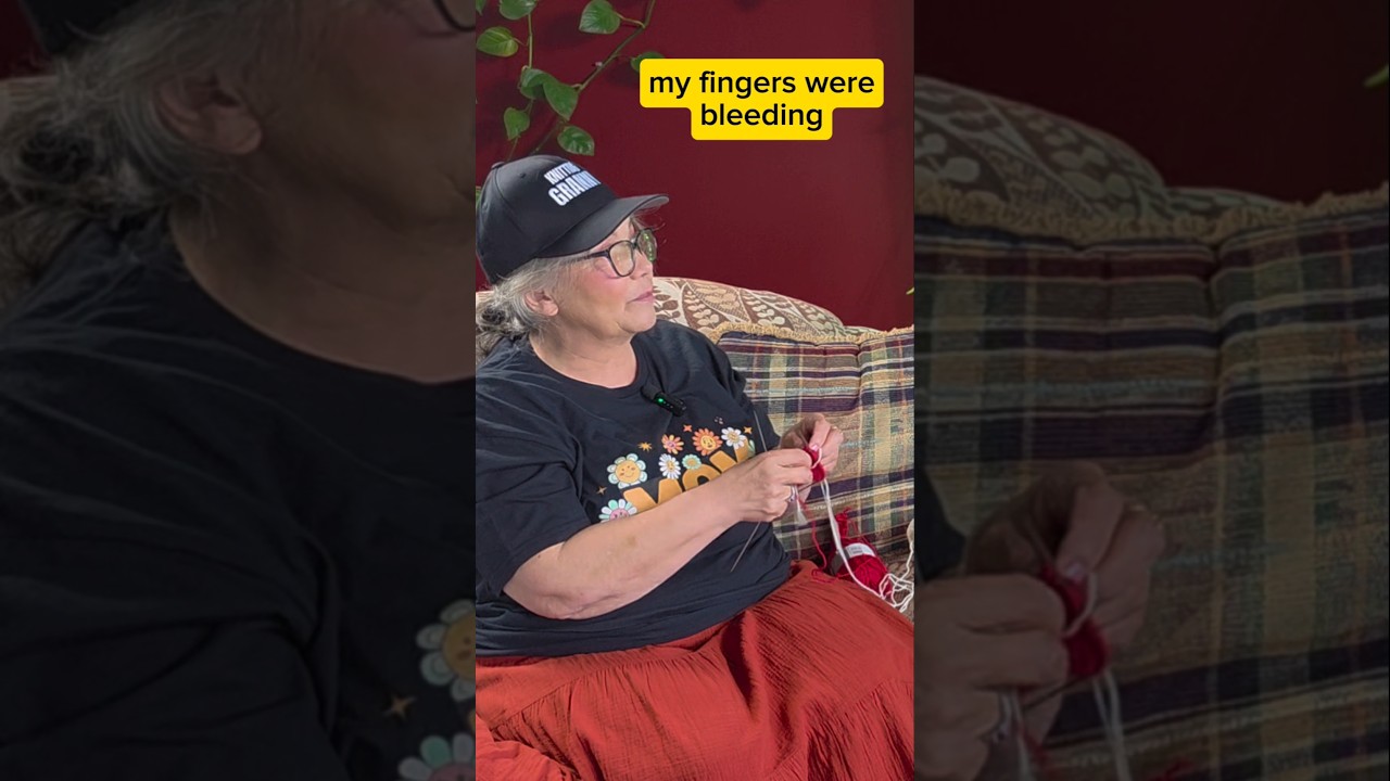 Reality of knitting at young age 🫣 