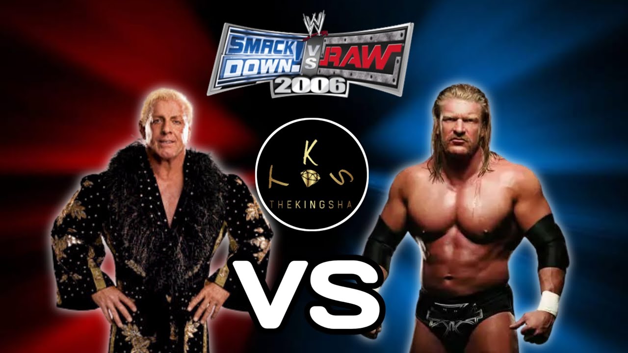 TheKingSha & Wwe Smackdown Vs Raw 2006 PSP Match Ric Flair Vs Triple H Taboo Tuesday 2005